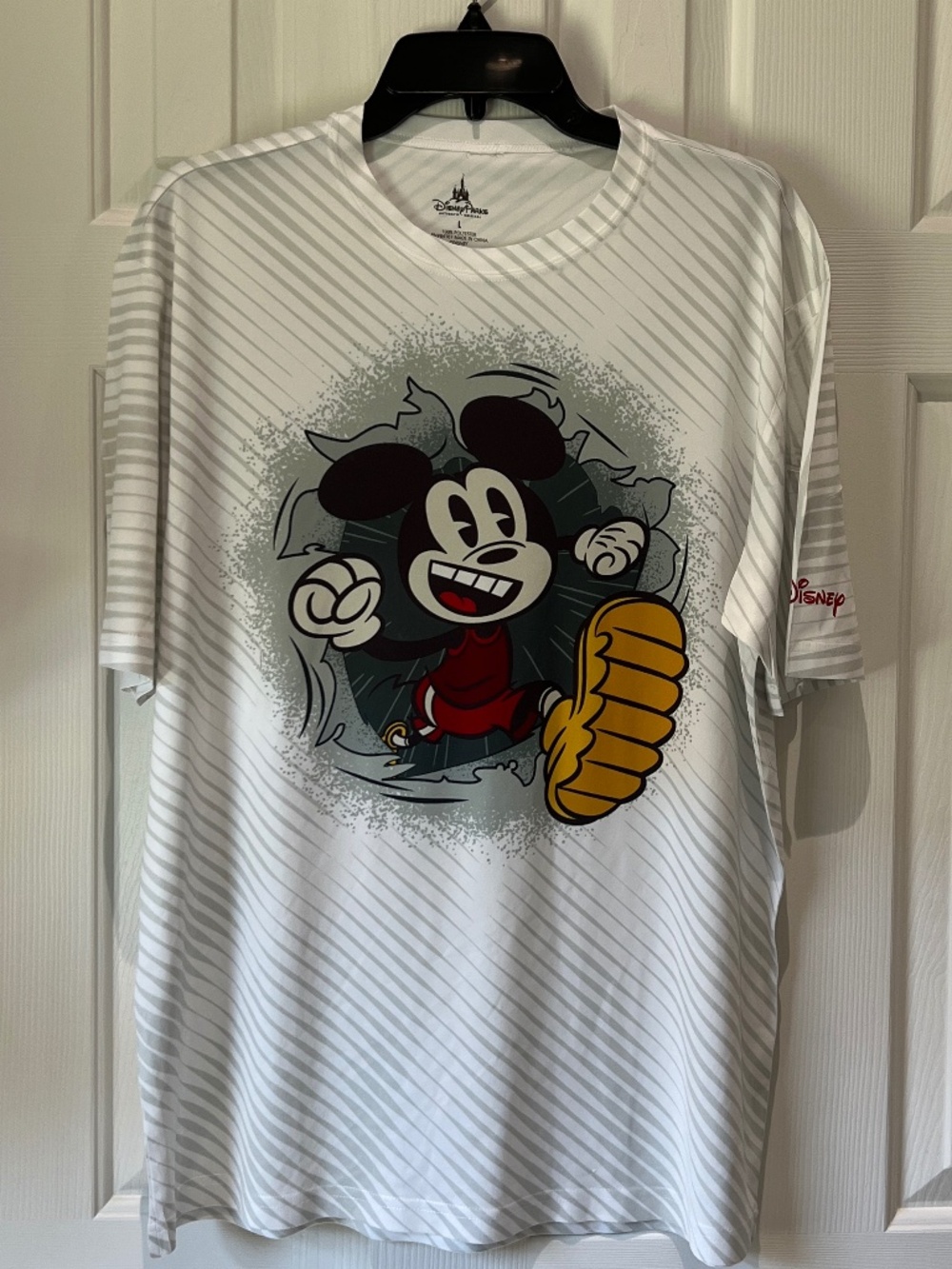 RunDisney Mickey Mouse See Ya Real Soon Running Tshirt White Adult Unisex Large